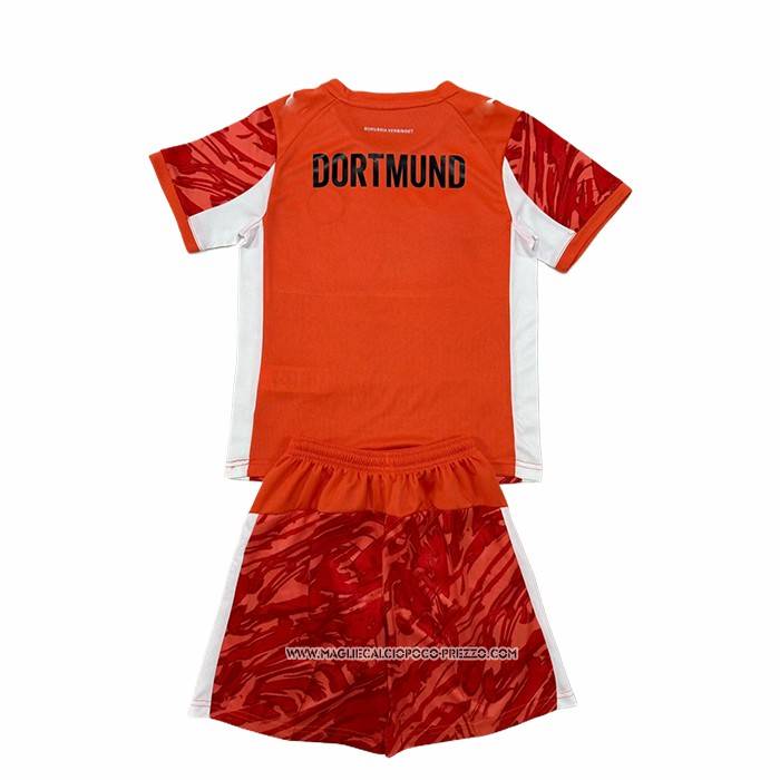 Seconda Maglia Borussia Dortmund Portiere 25/26 Bambino Rosso